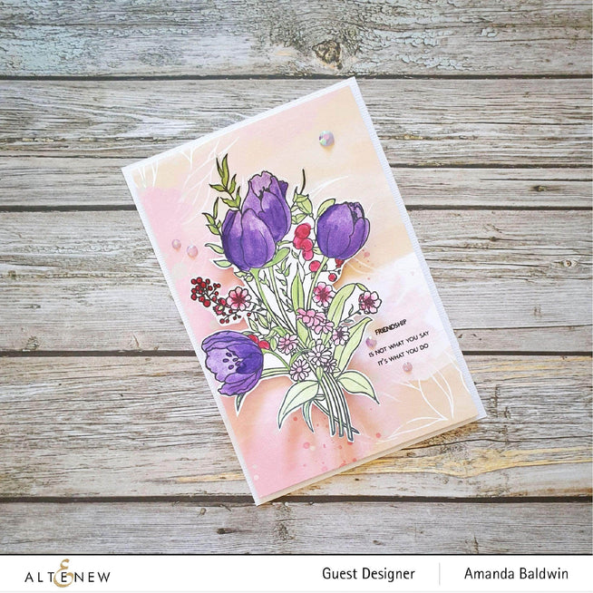 Photocentric Clear Stamps Paint-A-Flower: Tulips Outline Stamp Set