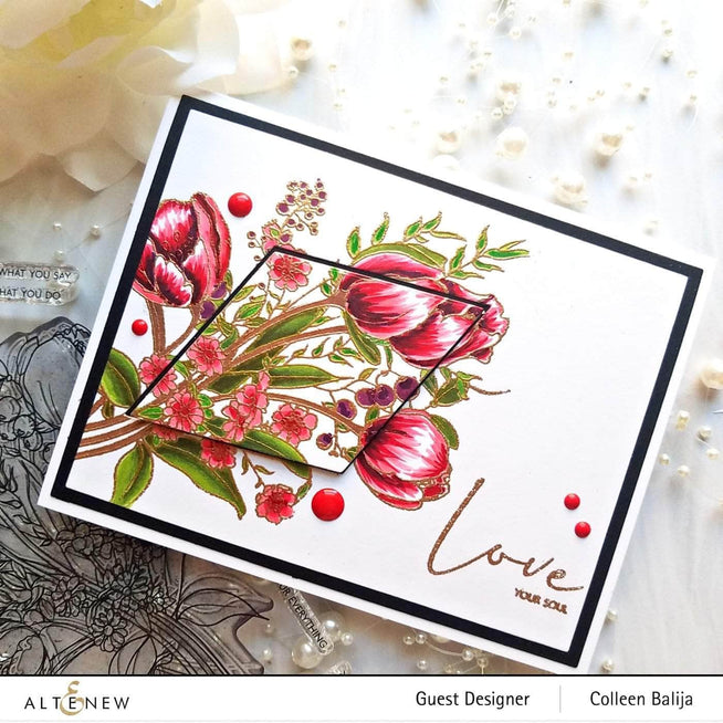 Photocentric Clear Stamps Paint-A-Flower: Tulips Outline Stamp Set