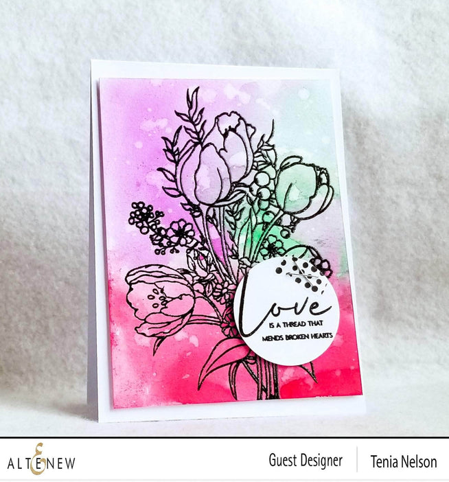 Photocentric Clear Stamps Paint-A-Flower: Tulips Outline Stamp Set