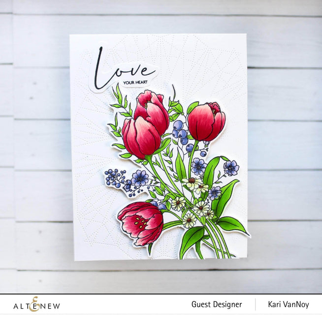 Photocentric Clear Stamps Paint-A-Flower: Tulips Outline Stamp Set