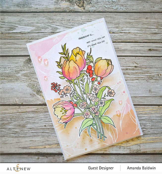 Photocentric Clear Stamps Paint-A-Flower: Tulips Outline Stamp Set