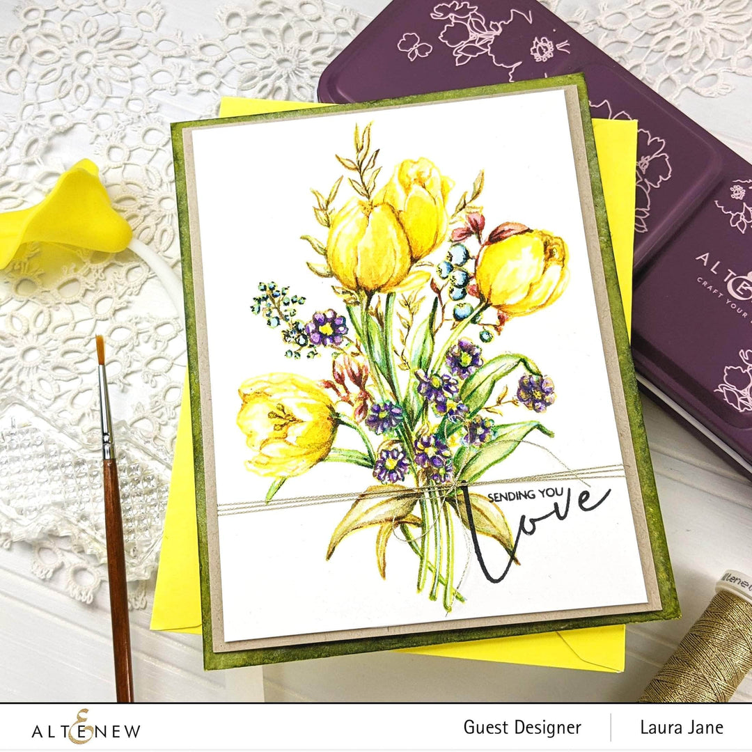 Photocentric Clear Stamps Paint-A-Flower: Tulips Outline Stamp Set