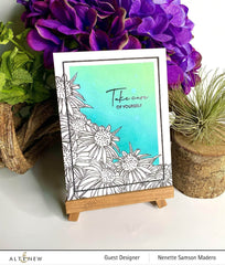 Photocentric Clear Stamps Paint-A-Flower: White Swan Echinacea Outline Stamp Set