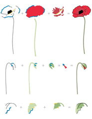 Photocentric Clear Stamps Painted Poppy Stamp Set