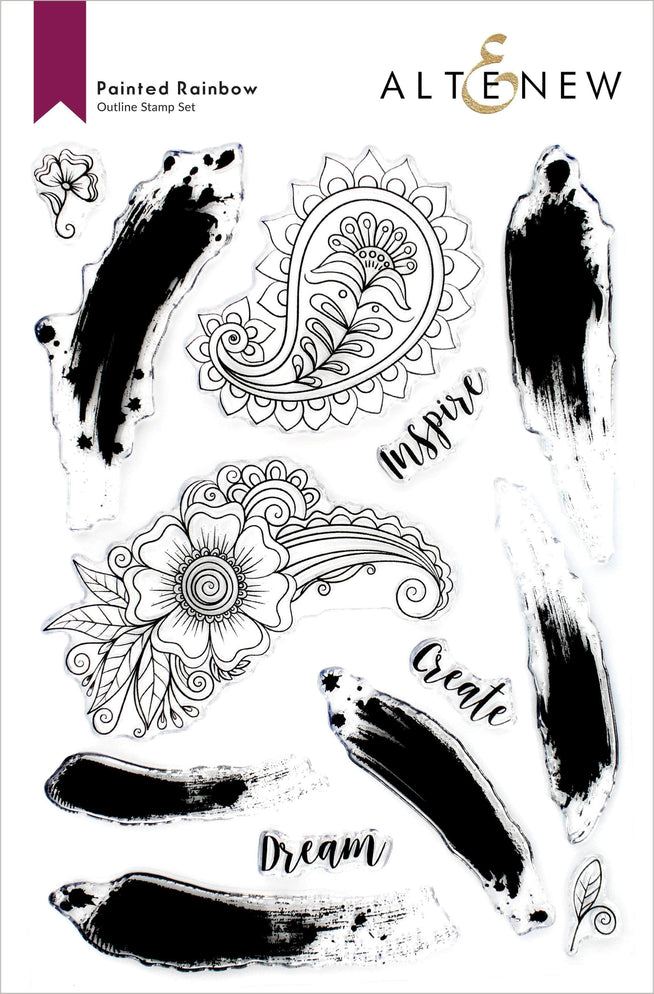 Photocentric Clear Stamps Painted Rainbow Stamp Set
