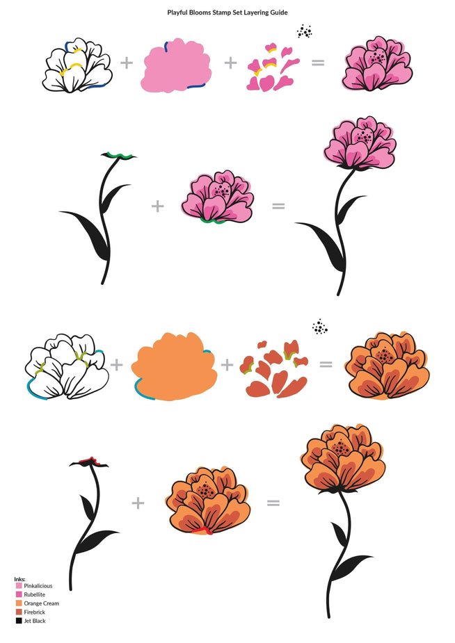 Photocentric Clear Stamps Playful Blooms Stamp Set