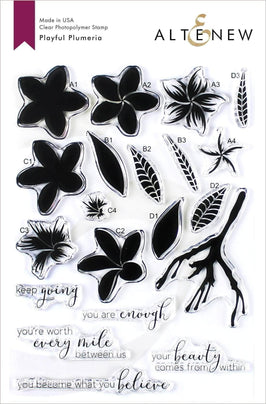Photocentric Clear Stamps Playful Plumeria Stamp Set