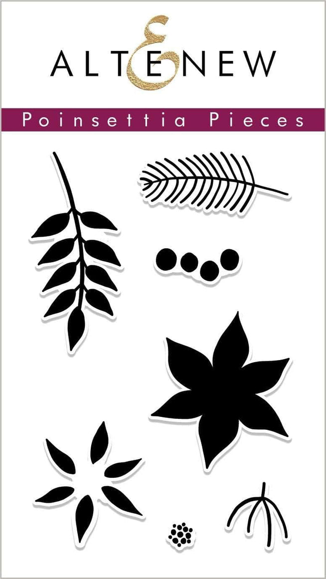 Photocentric Clear Stamps Poinsettia Pieces Stamp Set