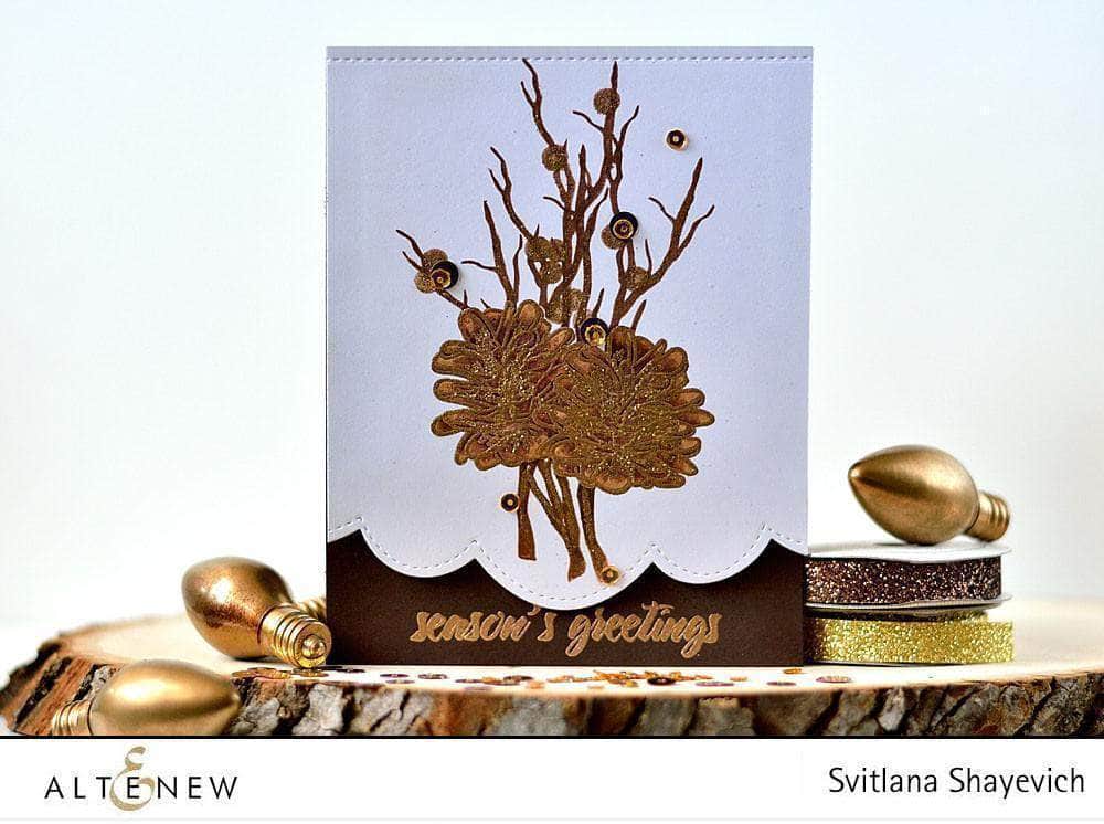 Photocentric Clear Stamps Poinsettia & Pine Stamp Set