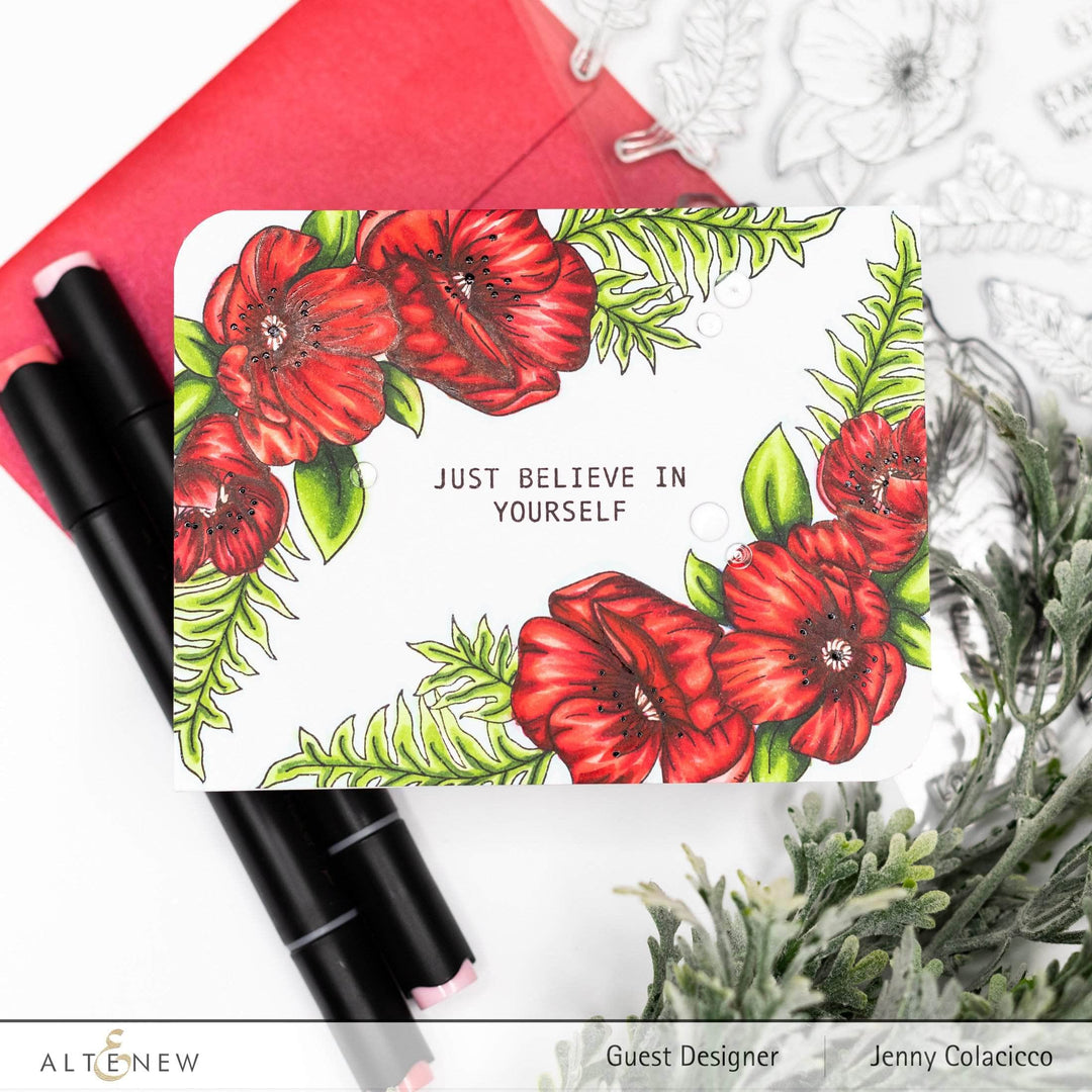 Photocentric Clear Stamps Poppy Arrangement Stamp Set