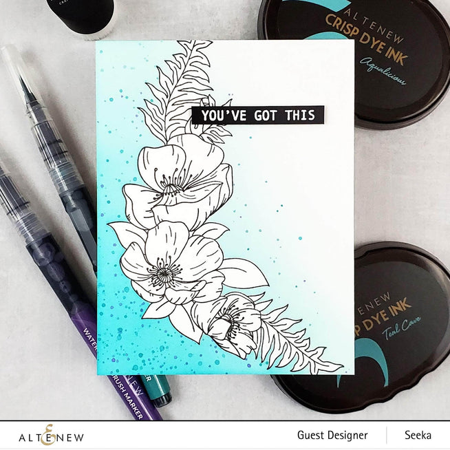 Photocentric Clear Stamps Poppy Arrangement Stamp Set