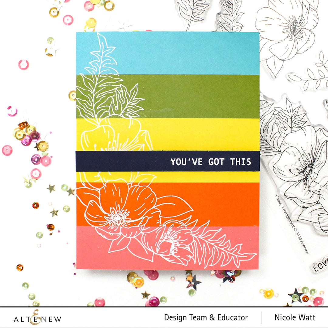 Photocentric Clear Stamps Poppy Arrangement Stamp Set