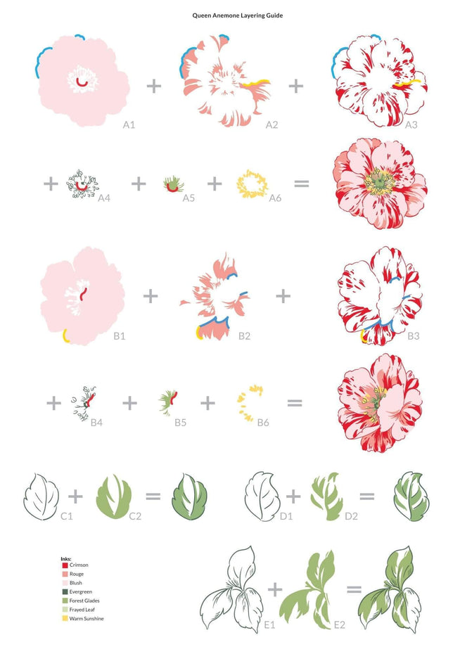 Photocentric Clear Stamps Queen Anemone Stamp Set
