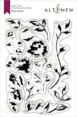 Photocentric Clear Stamps Rose Spray Stamp Set