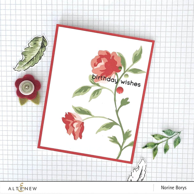 Photocentric Clear Stamps Rose Spray Stamp Set