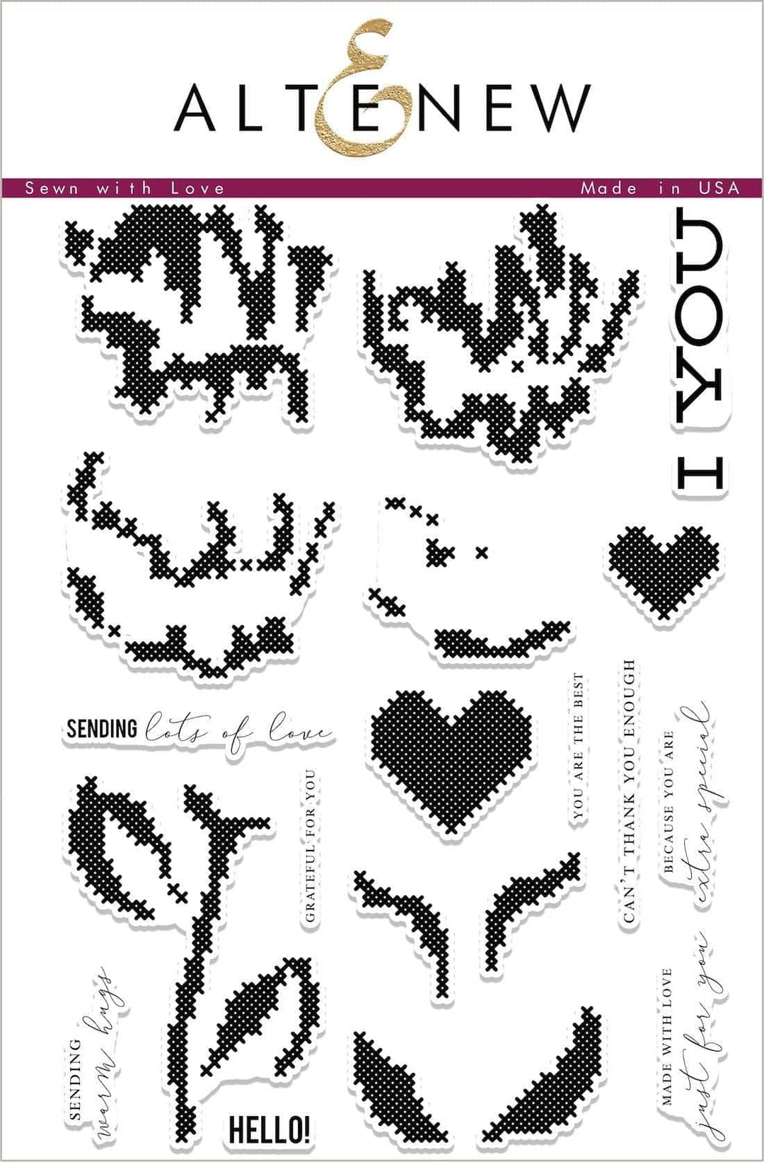 Photocentric Clear Stamps Sewn with Love Stamp Set
