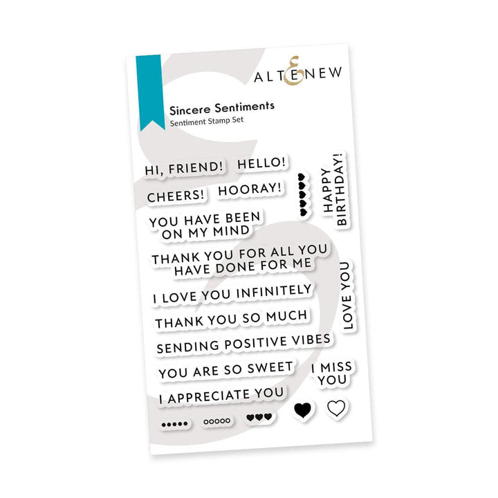 PMA Industries, Inc. Clear Stamps Sincere Sentiments Stamp Set