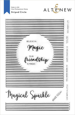 Photocentric Clear Stamps Striped Circle Stamp Set