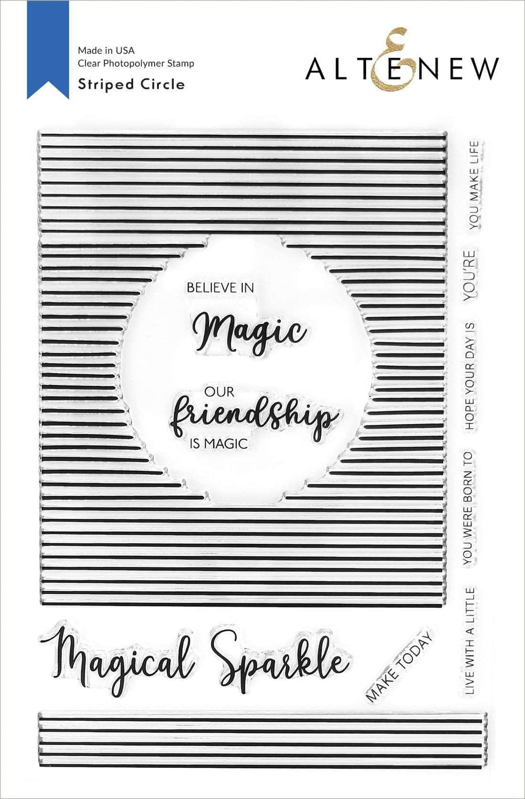Photocentric Clear Stamps Striped Circle Stamp Set