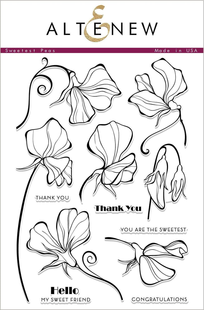 Photocentric Clear Stamps Sweetest Peas Stamp Set