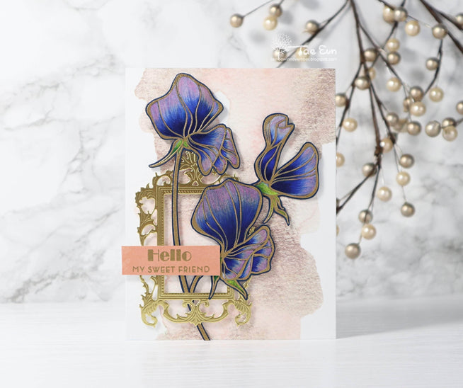 Photocentric Clear Stamps Sweetest Peas Stamp Set