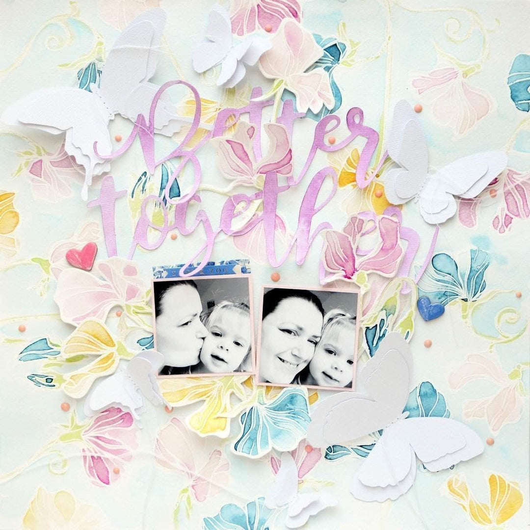Photocentric Clear Stamps Sweetest Peas Stamp Set