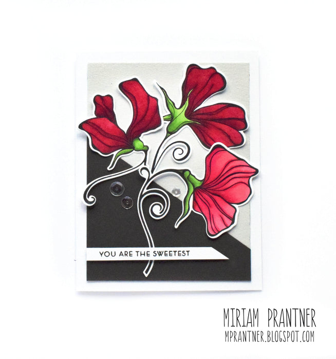 Photocentric Clear Stamps Sweetest Peas Stamp Set