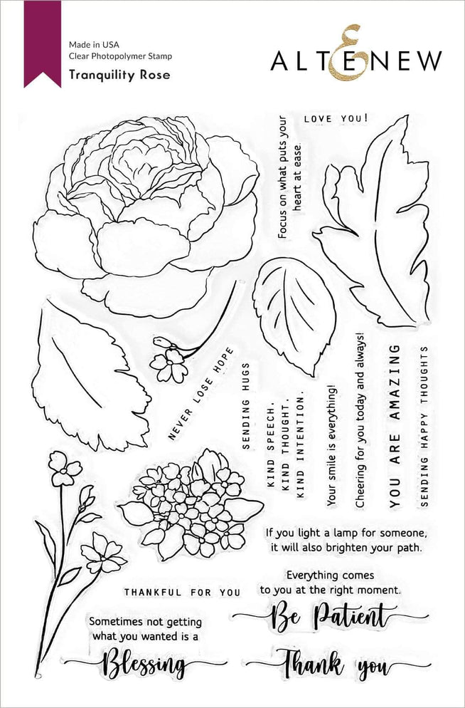 Photocentric Clear Stamps Tranquility Rose Stamp Set