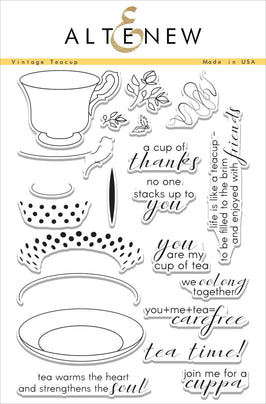 Photocentric Clear Stamps Vintage Teacup Stamp Set
