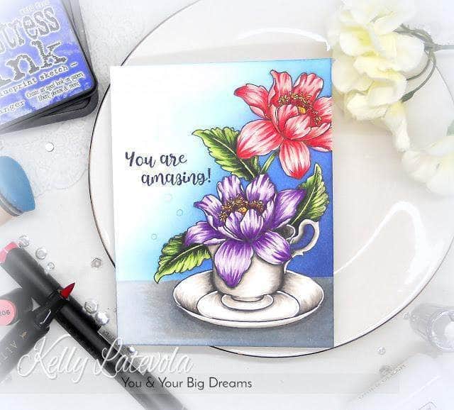 Photocentric Clear Stamps Vintage Teacup Stamp Set
