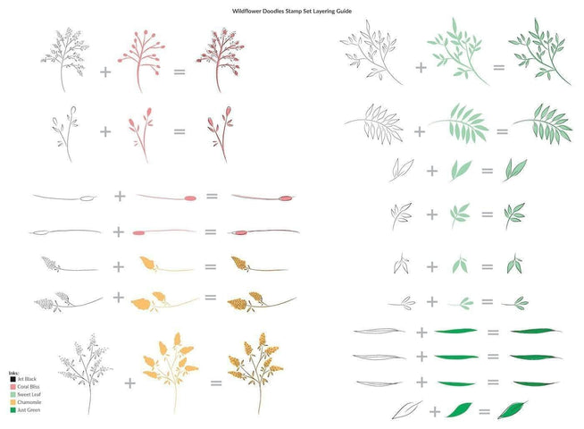 Photocentric Clear Stamps Wildflower Doodles Stamp Set