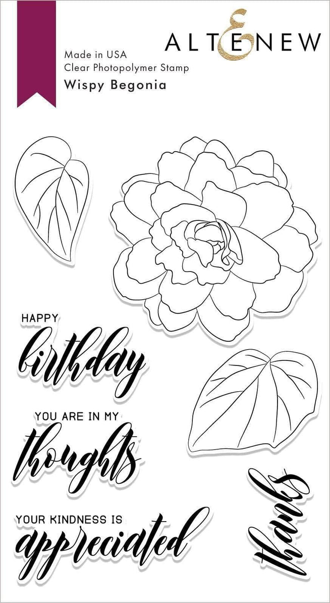 Photocentric Clear Stamps Wispy Begonia Stamp Set