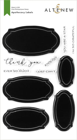 Photocentric Clear Stamps Apothecary Labels Stamp Set