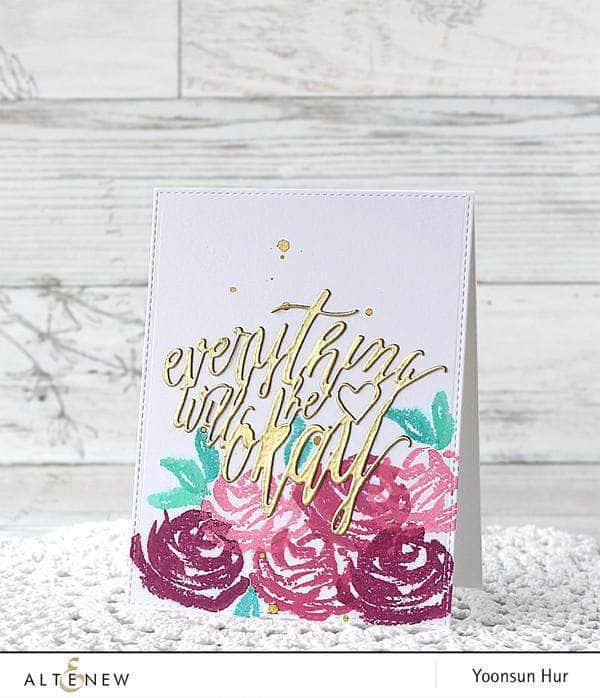 Altenew Clear Stamps Brush Art Floral Stamp Set