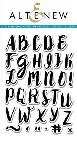 Photocentric Clear Stamps Calligraphy Alpha Uppercase Stamp Set