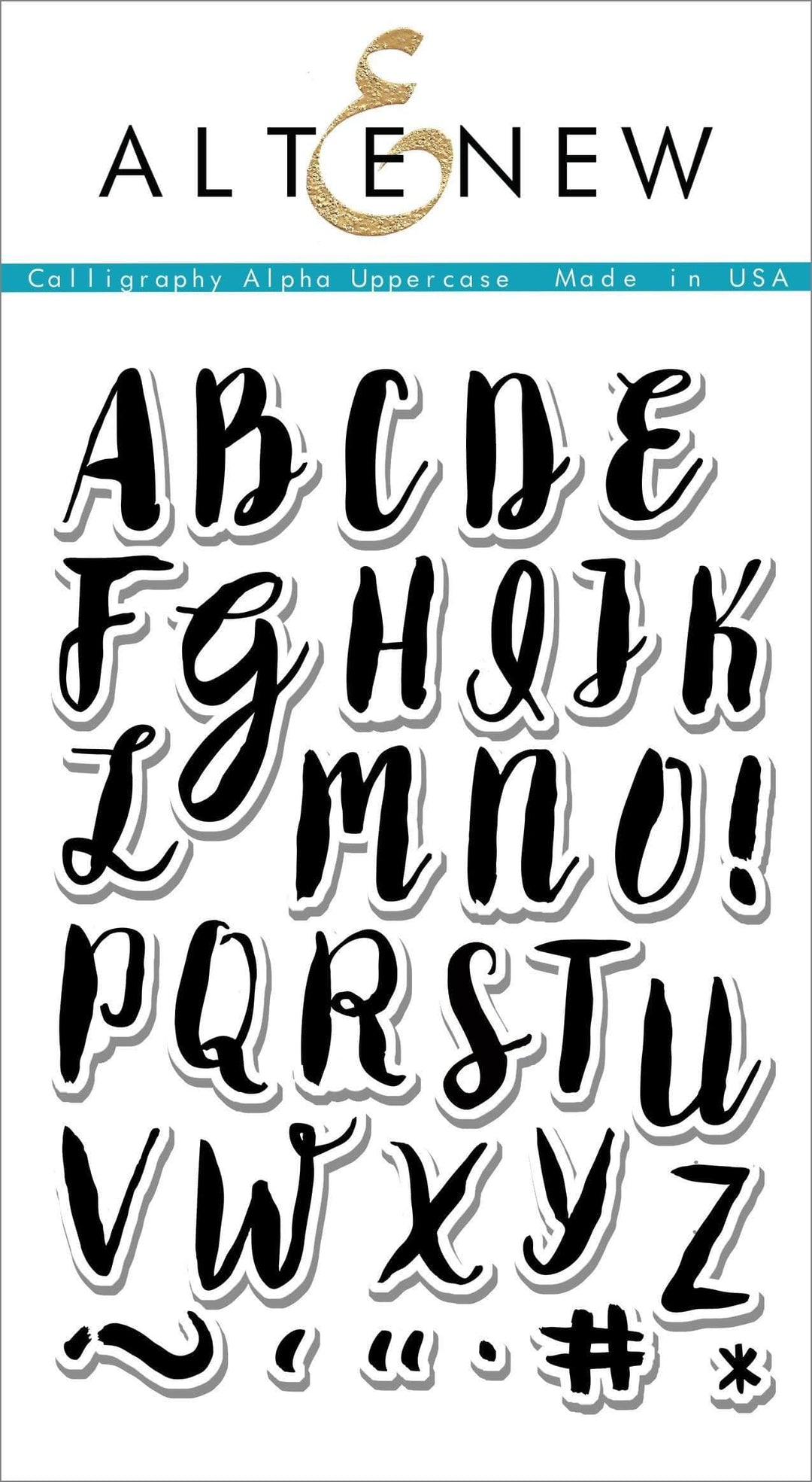Photocentric Clear Stamps Calligraphy Alpha Uppercase Stamp Set