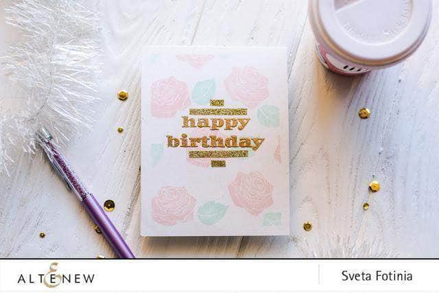 Photocentric Clear Stamps Carved Rose Stamp Set