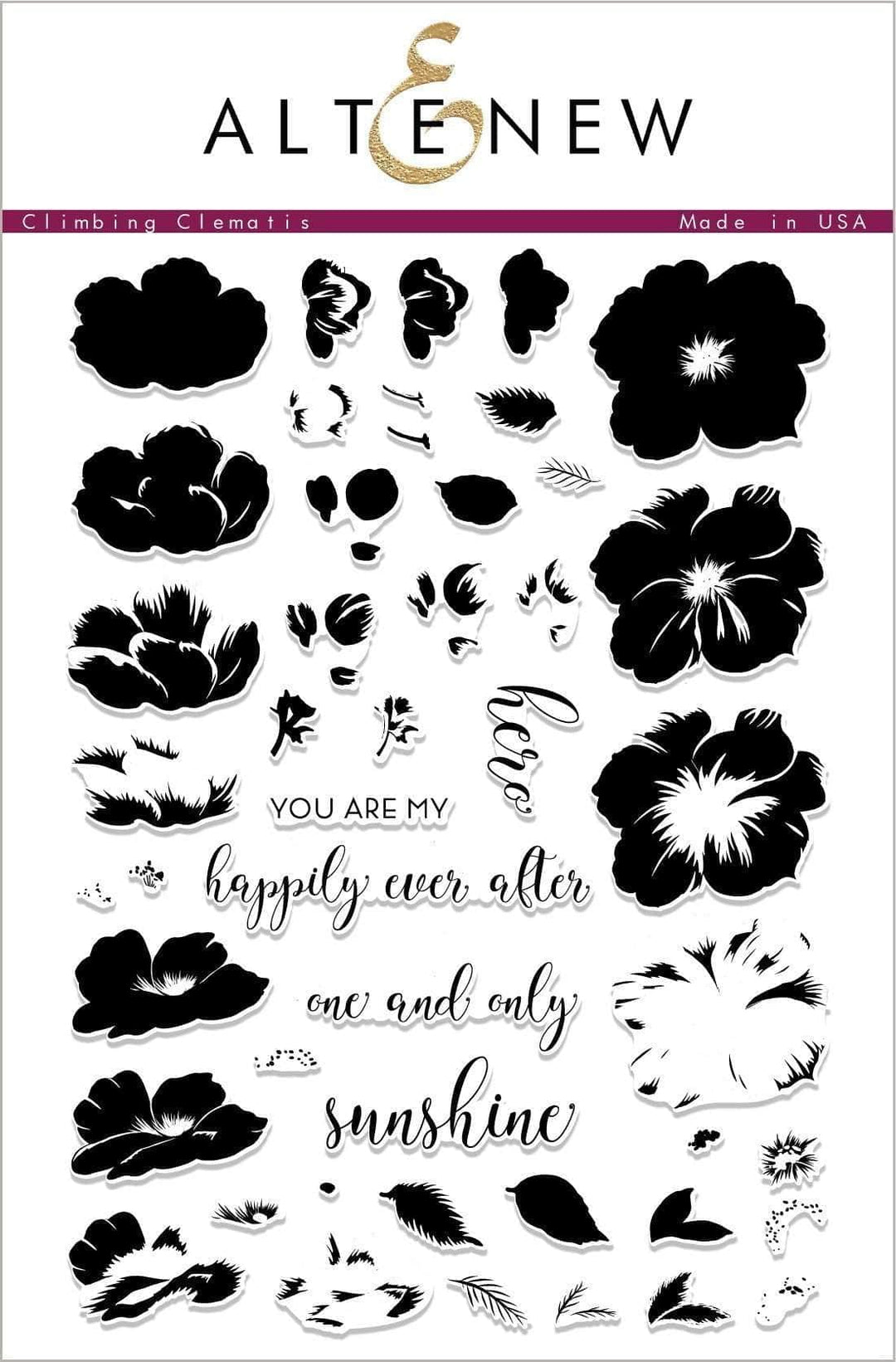 Photocentric Clear Stamps Climbing Clematis Stamp Set