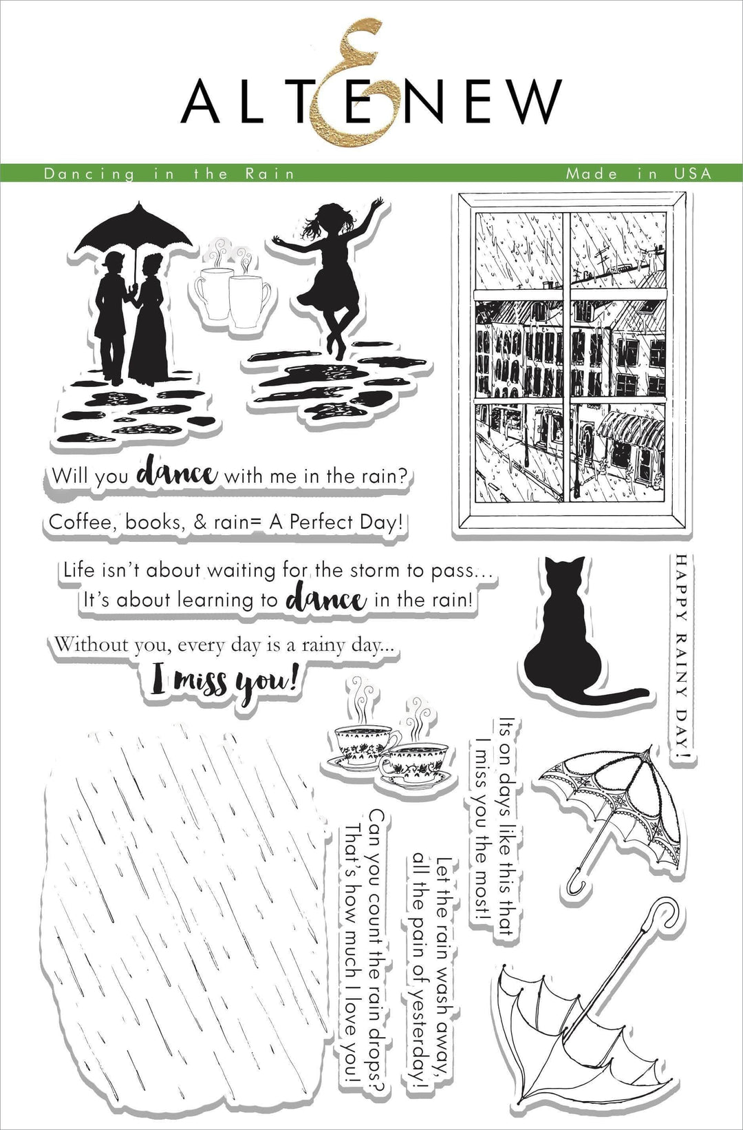 Photocentric Clear Stamps Dancing In The Rain Stamp Set