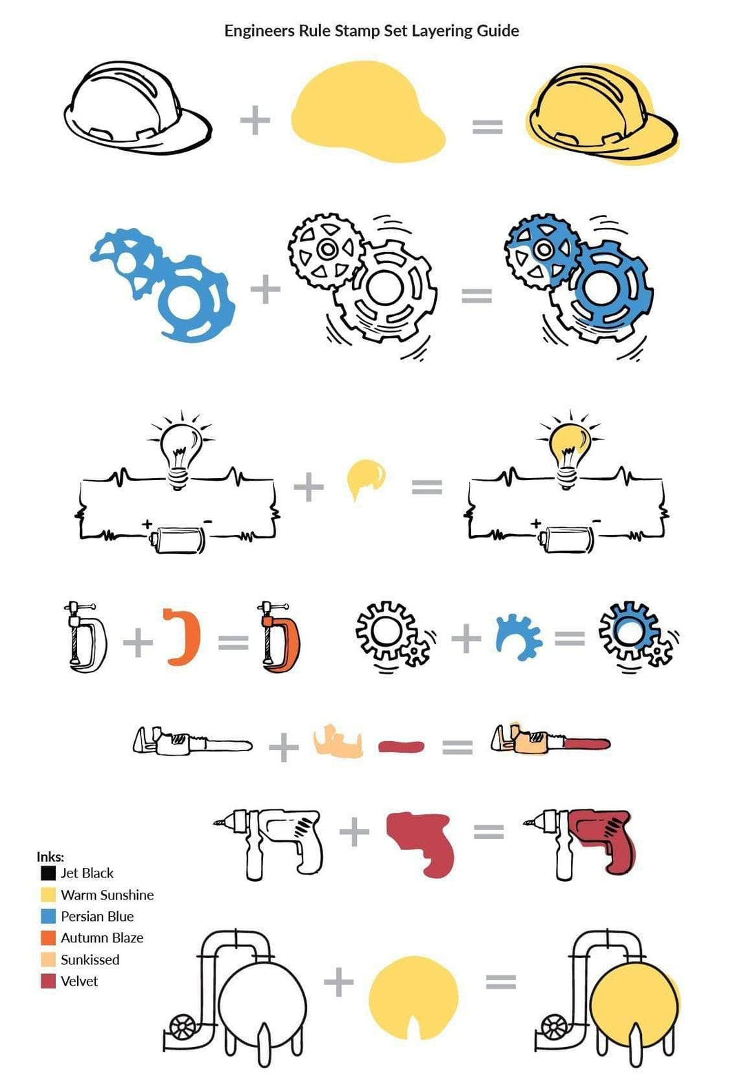 Photocentric Clear Stamps Engineers Rule Stamp Set