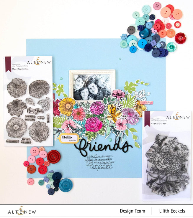 Photocentric Clear Stamps Exotic Garden Stamp Set