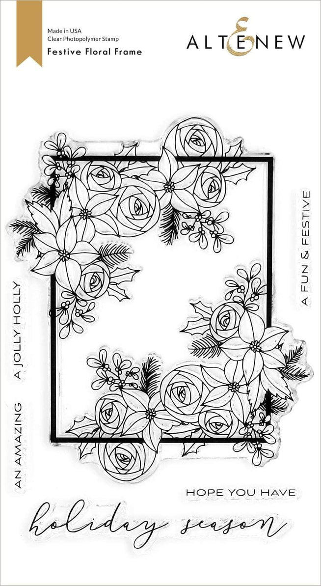 Photocentric Clear Stamps Z - Festive Floral Frame Stamp Set