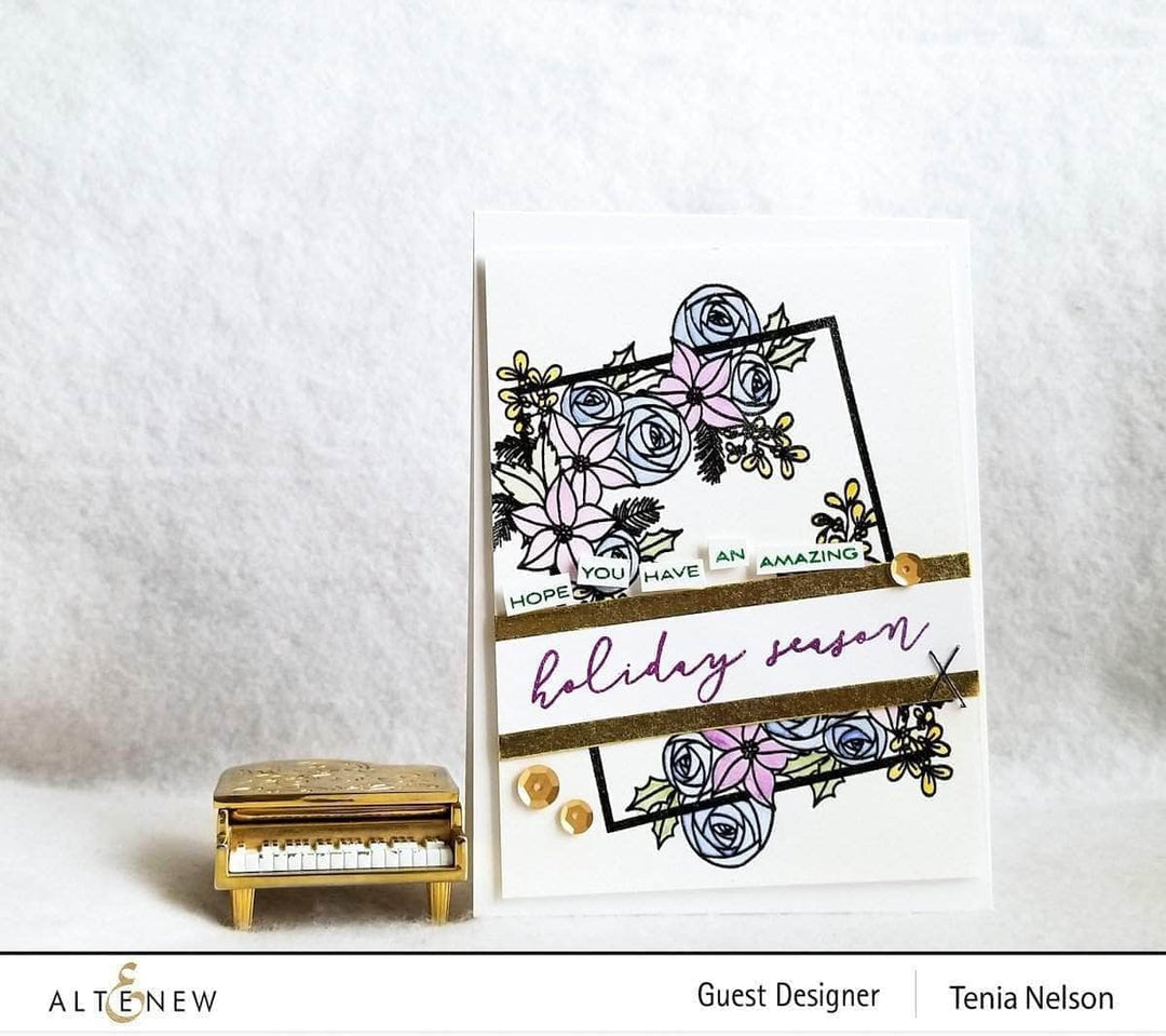 Z - Festive Floral Frame Stamp Set