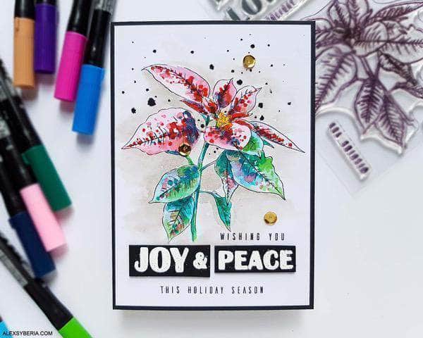 Photocentric Clear Stamps Festive Poinsettia Stamp Set