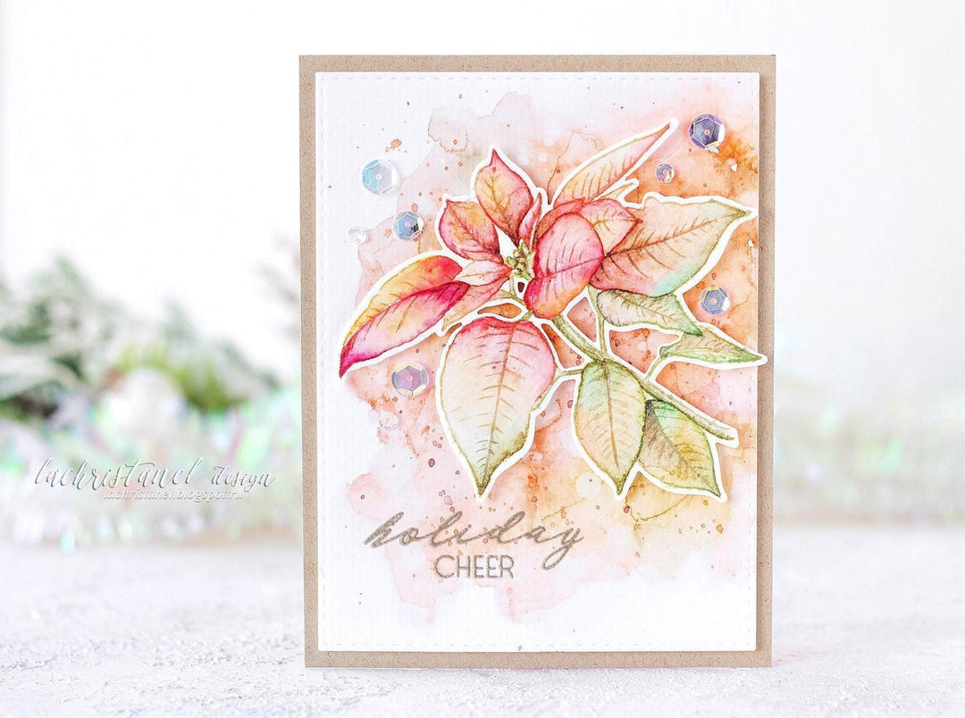 Photocentric Clear Stamps Festive Poinsettia Stamp Set