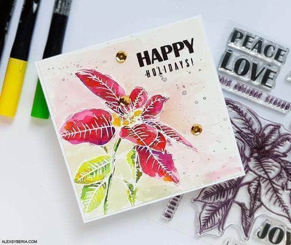 Photocentric Clear Stamps Festive Poinsettia Stamp Set