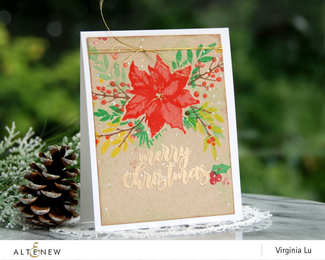 Photocentric Clear Stamps Festive Poinsettia Stamp Set