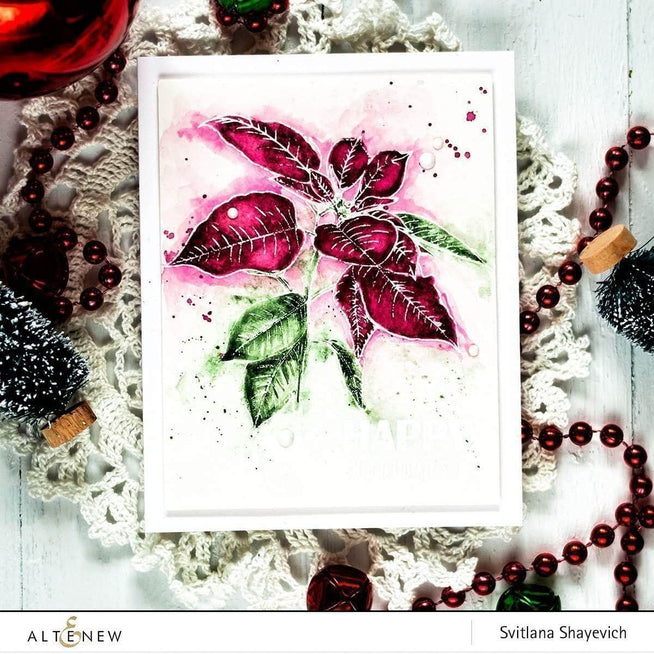 Photocentric Clear Stamps Festive Poinsettia Stamp Set