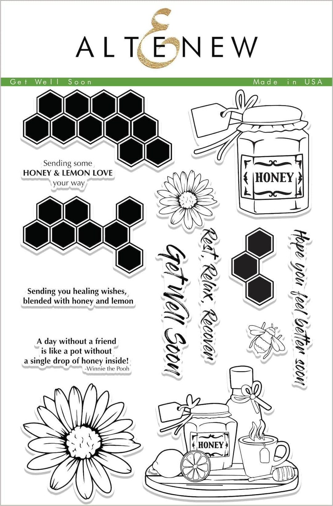 Photocentric Clear Stamps Get Well Soon Stamp Set