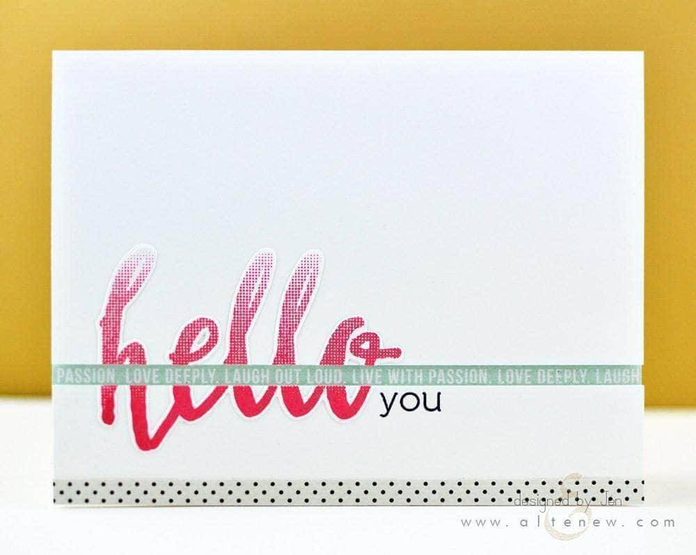 Photocentric Clear Stamps Halftone Hello Stamp Set